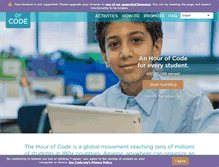 Tablet Screenshot of hourofcode.com